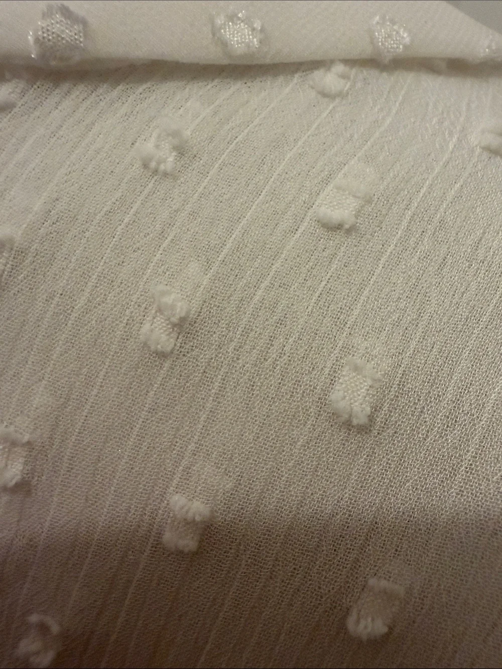 Free People Ivory Swiss Dot Corset Top with Puff Sleeves